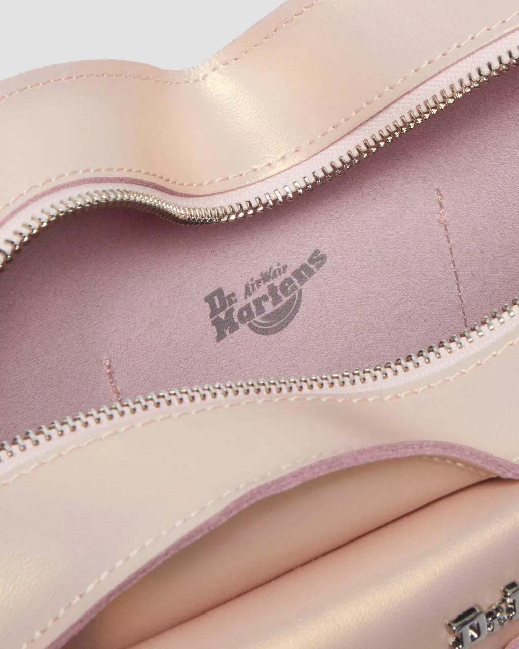 DR MARTENS Metallic Shift Leather Heart Shaped Bag