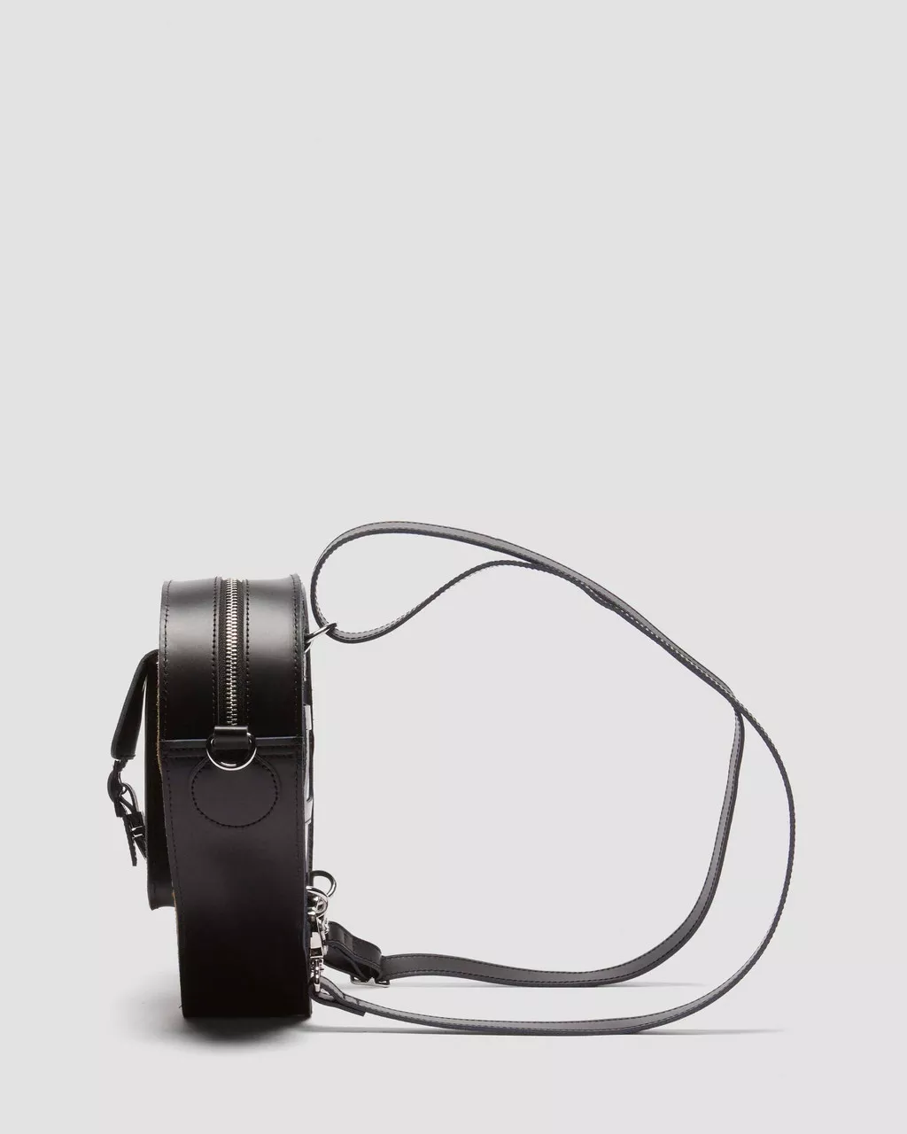 DR MARTENS Leopard Hair-On Kiev Leather Heart Shaped Bag