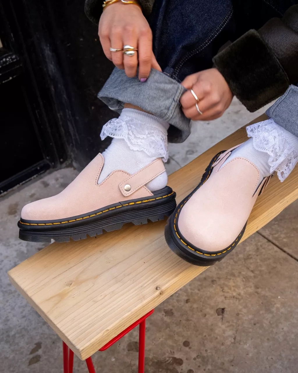 Zebzag Suede Casual Slingback Platform Mules