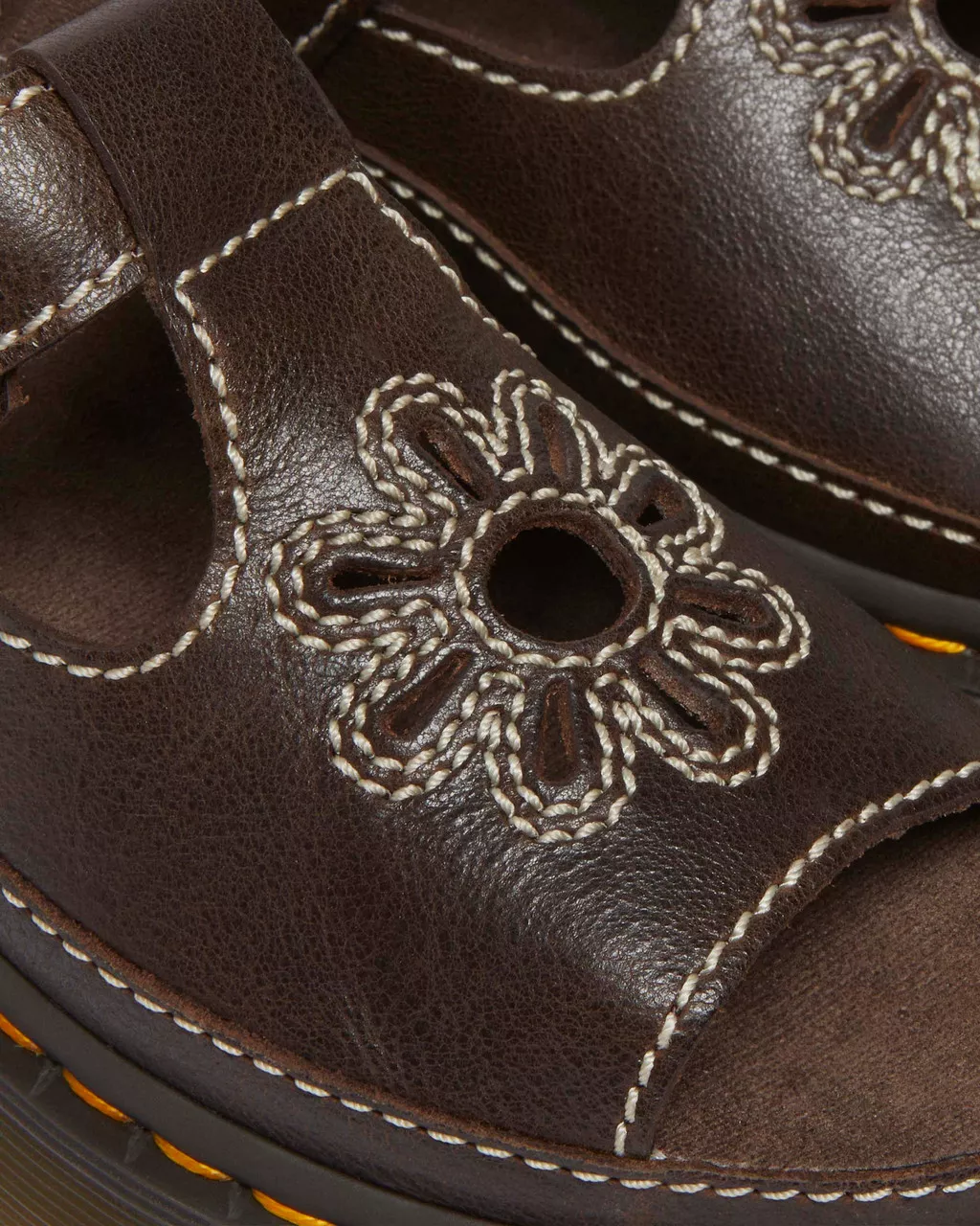 Dunnet Flower Full Grain Leather Sandals