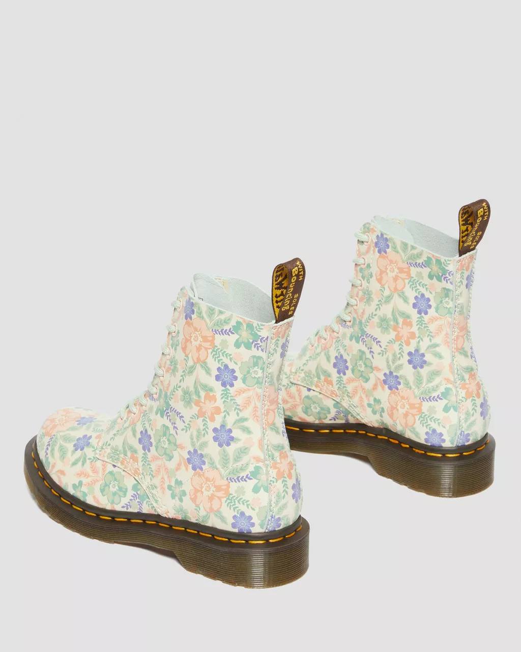DR MARTENS 1460 Pascal Floral Reclaimed Leather Boots