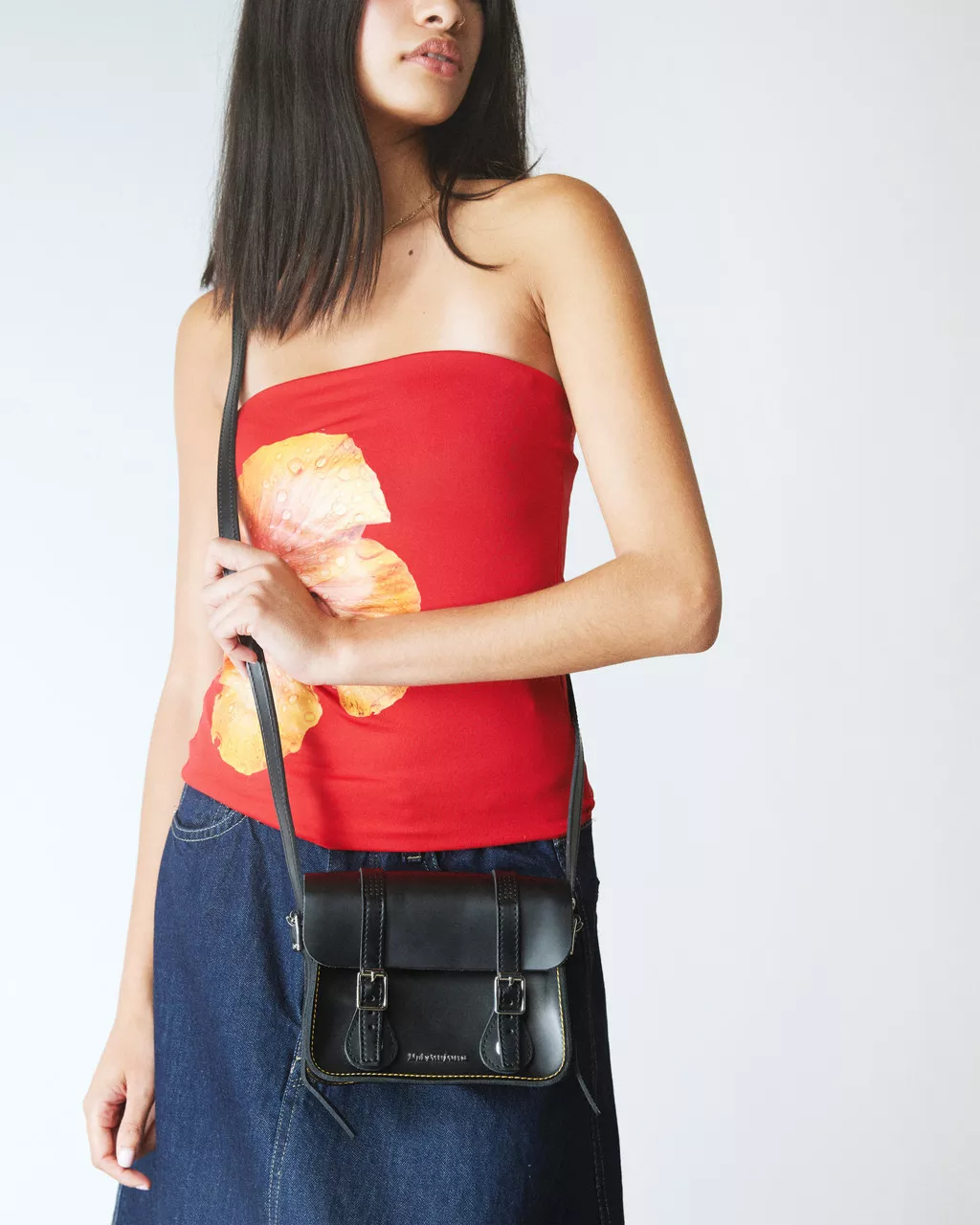 7 Inch Leather Crossbody Bag