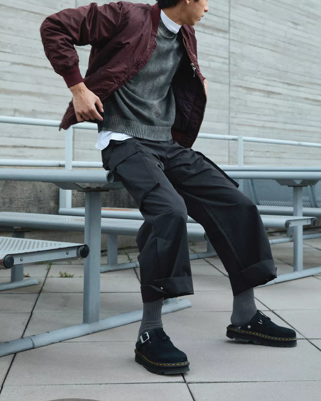 Zebzag Suede Fleece-Lined Platform Mules