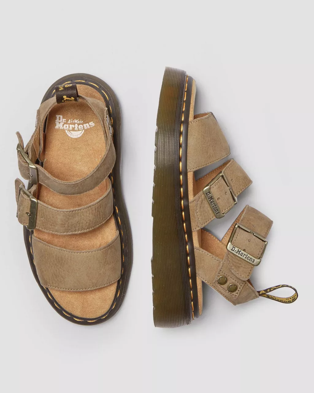 Gryphon Tumbled Nubuck Leather Platform Sandals