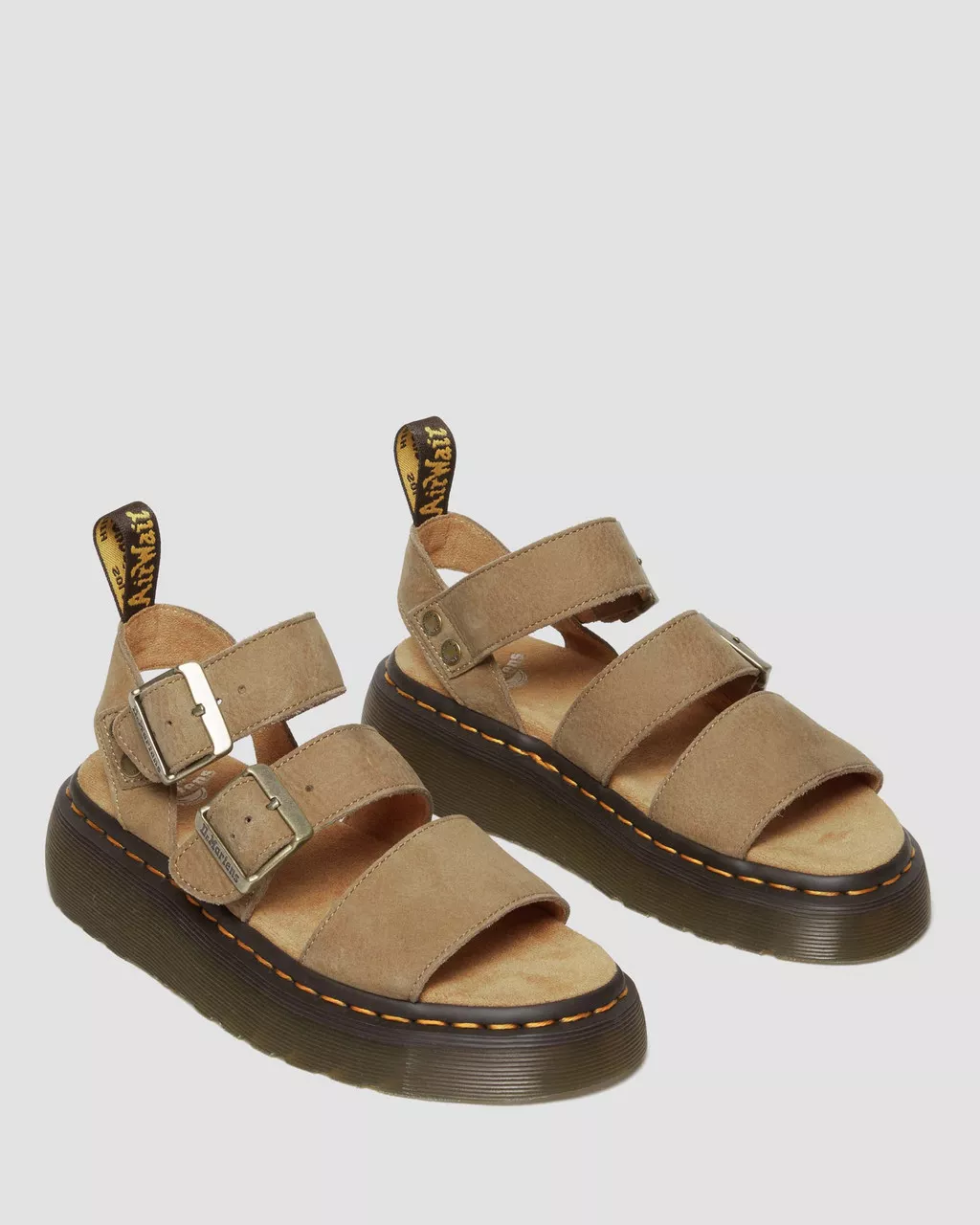 Gryphon Tumbled Nubuck Leather Platform Sandals
