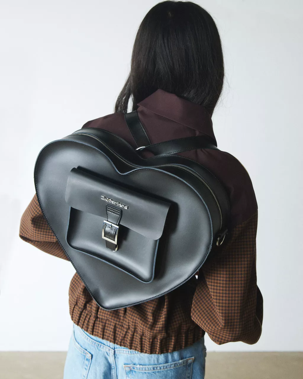 DR MARTENS Large Leather Heart Shaped Bag