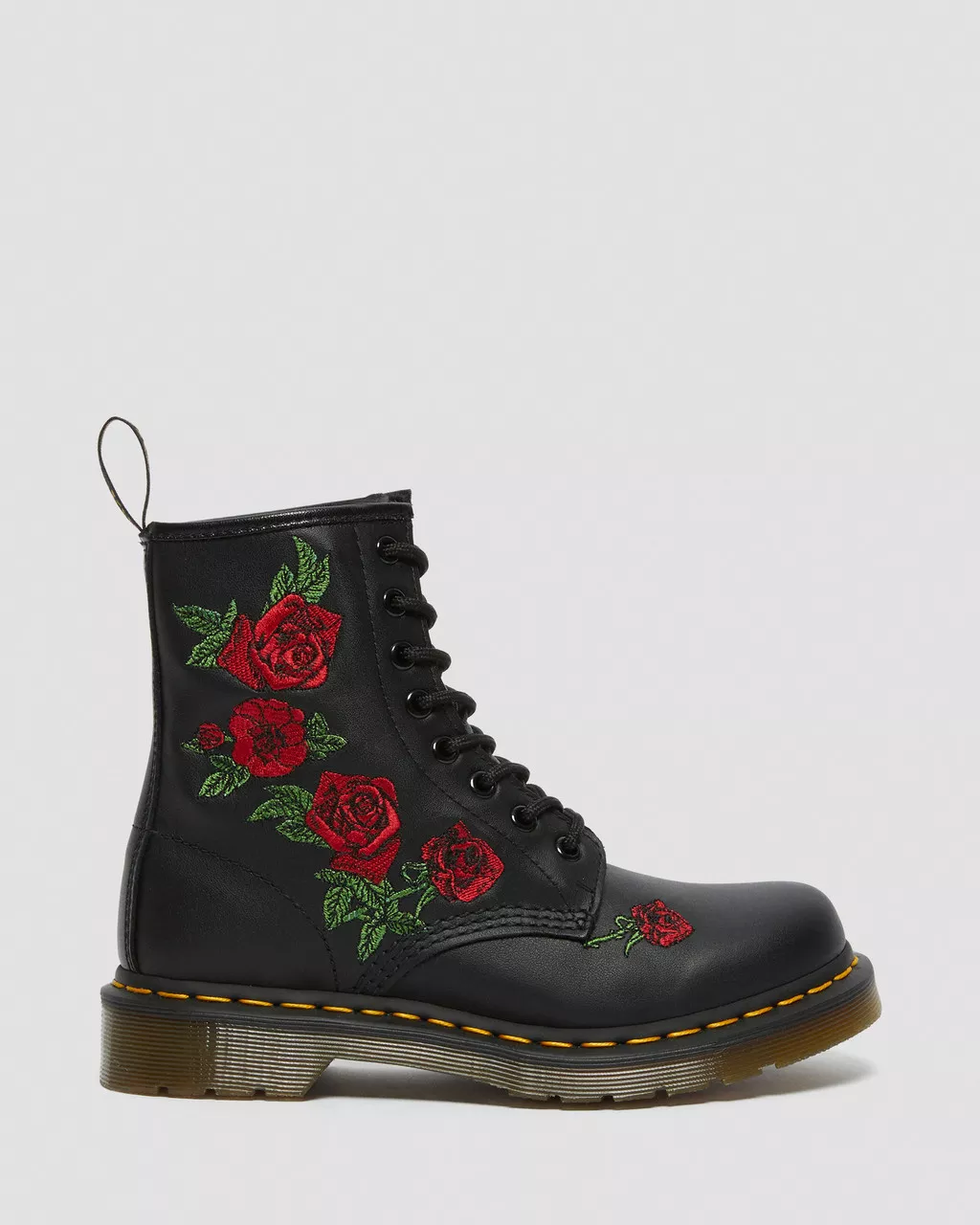 1460 Vonda Floral Rose Leather Lace Up Boots