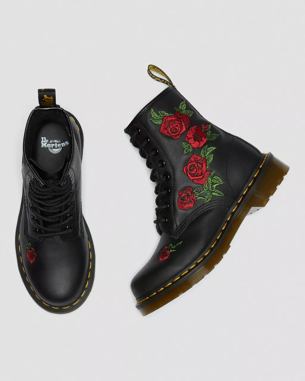 1460 Vonda Floral Rose Leather Lace Up Boots