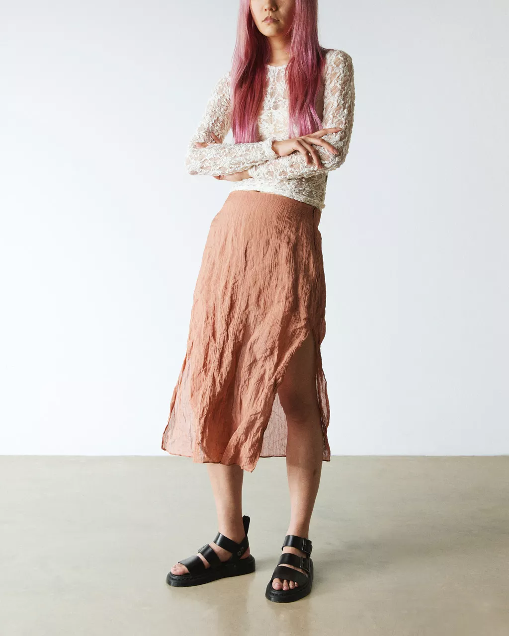 DR MARTENS Gryphon Brando Leather Strap Sandals