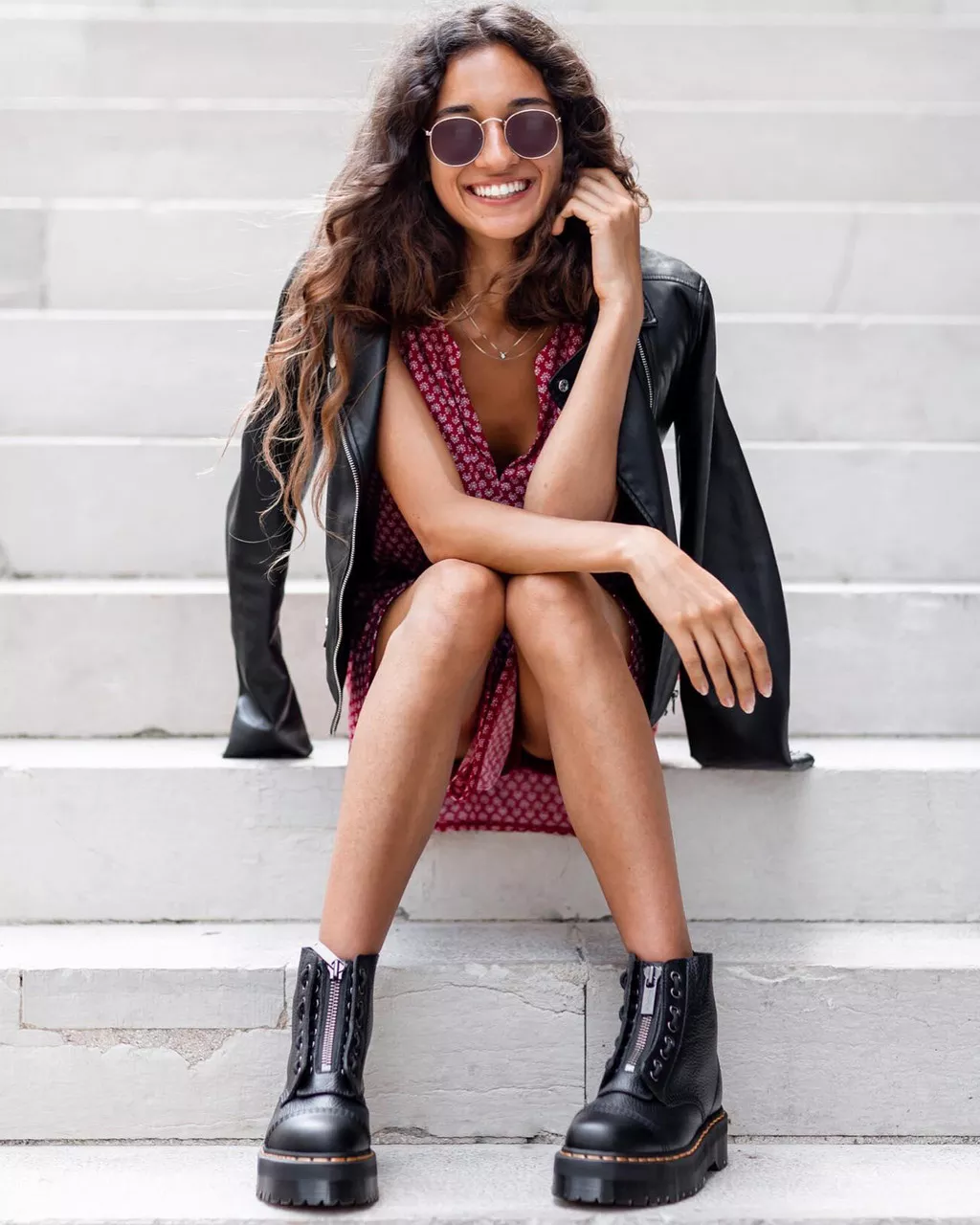 Sinclair Milled Nappa Leather Platform Boots