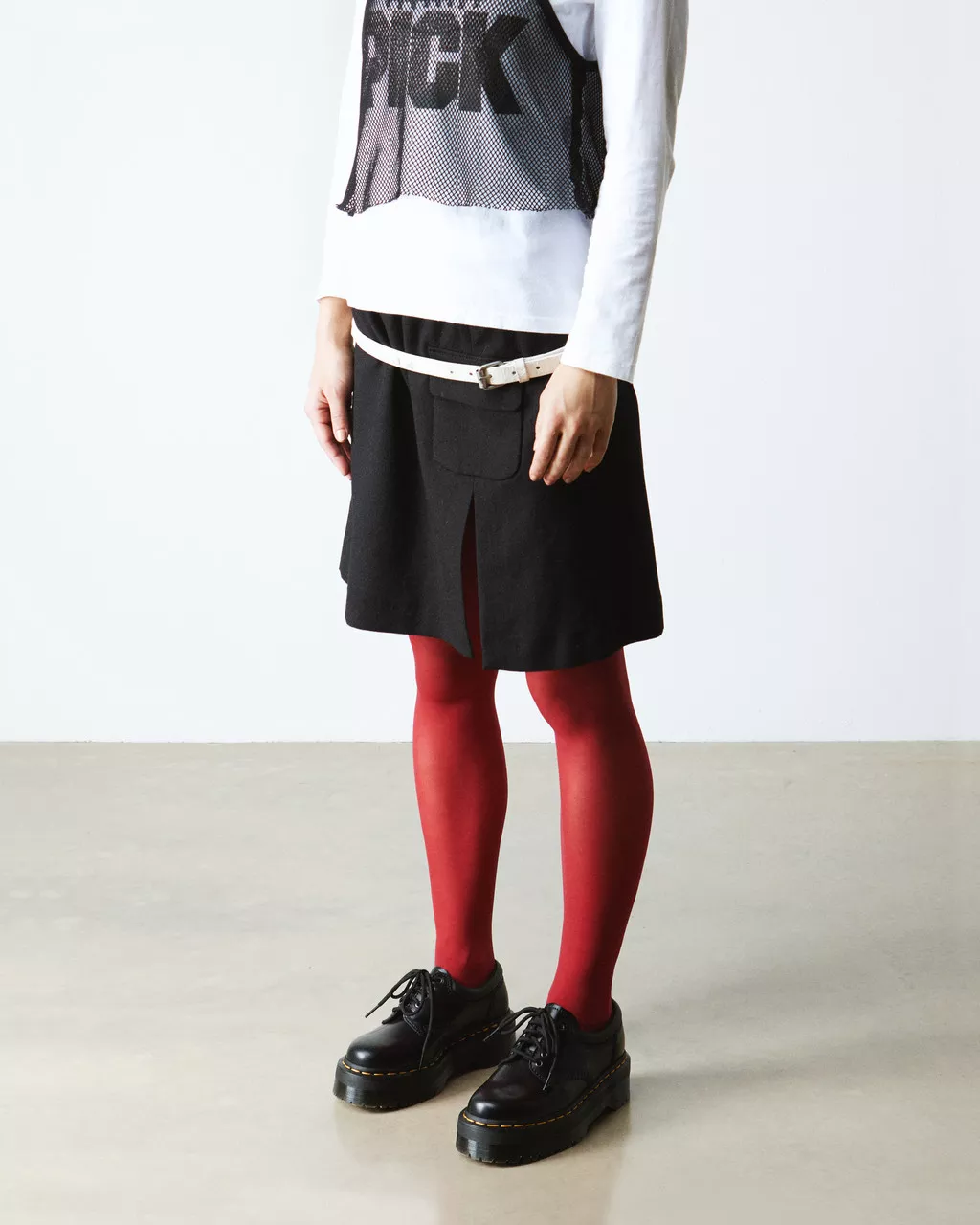 8053 Quad Smooth Leather Platform Shoes