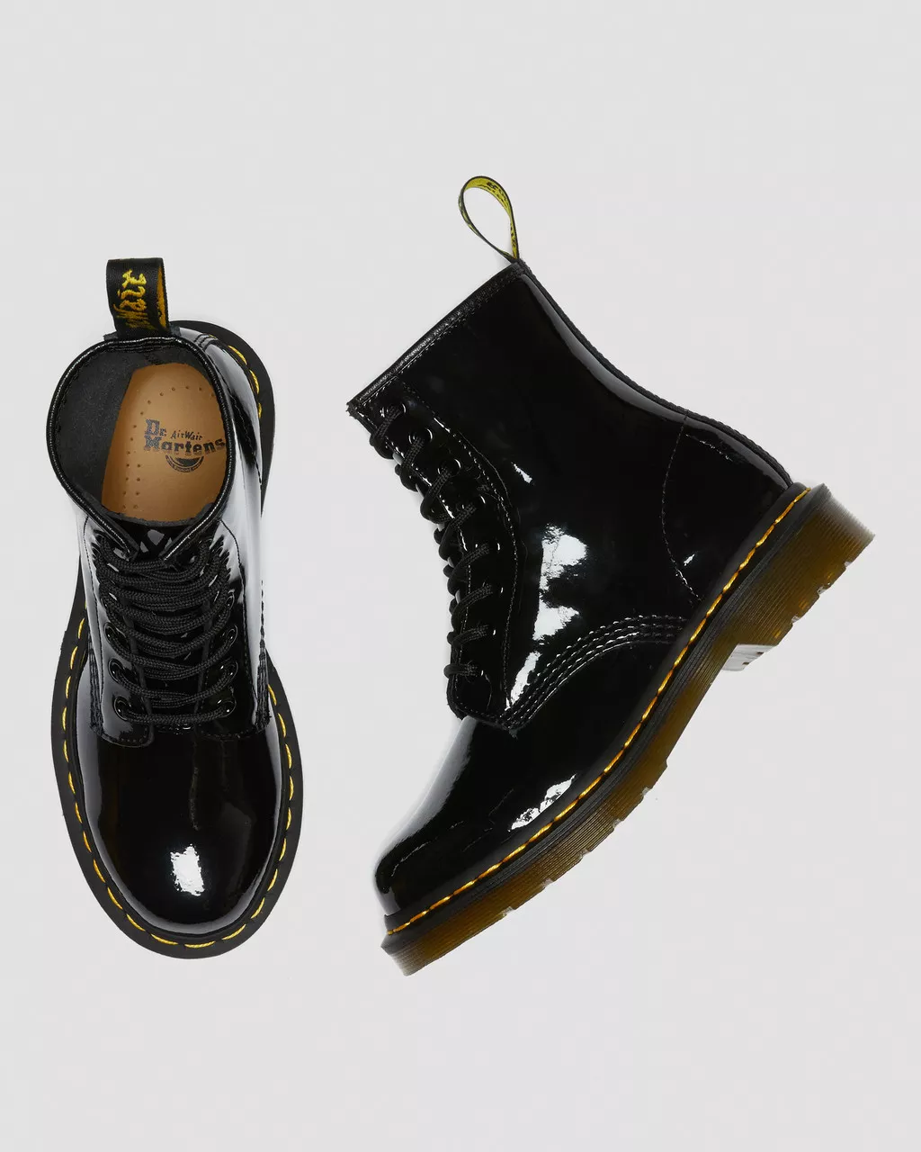 DR MARTENS 1460 Patent Leather Lace Up Boots