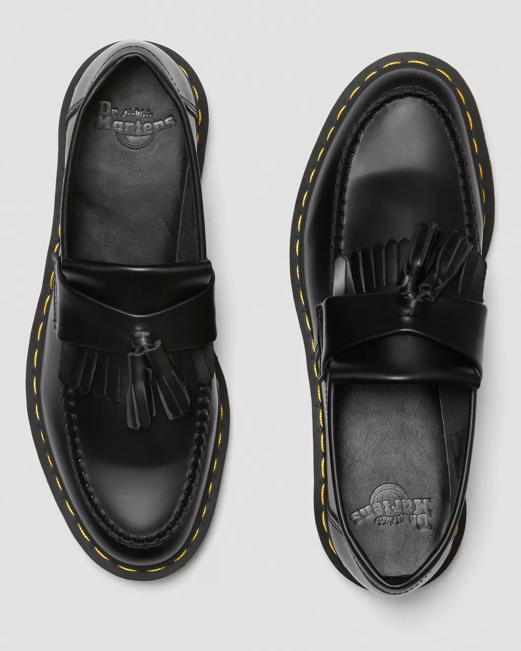 Adrian Yellow Stitch Smooth Leather Tassle Loafers