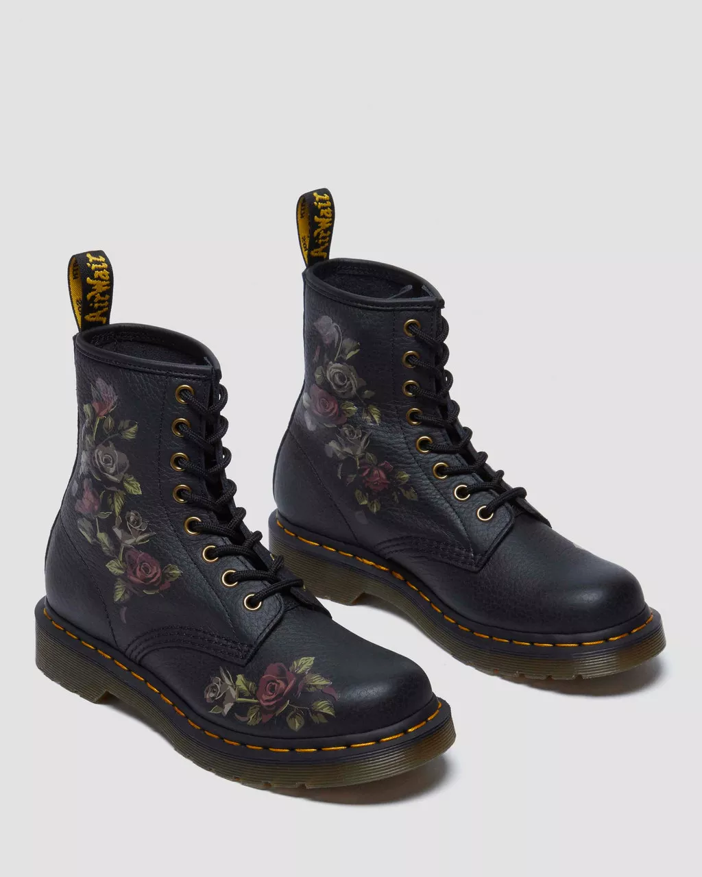 DR MARTENS 1460 Decayed Roses Leather Boots