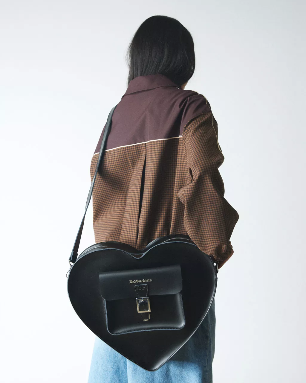 DR MARTENS Large Leather Heart Shaped Bag