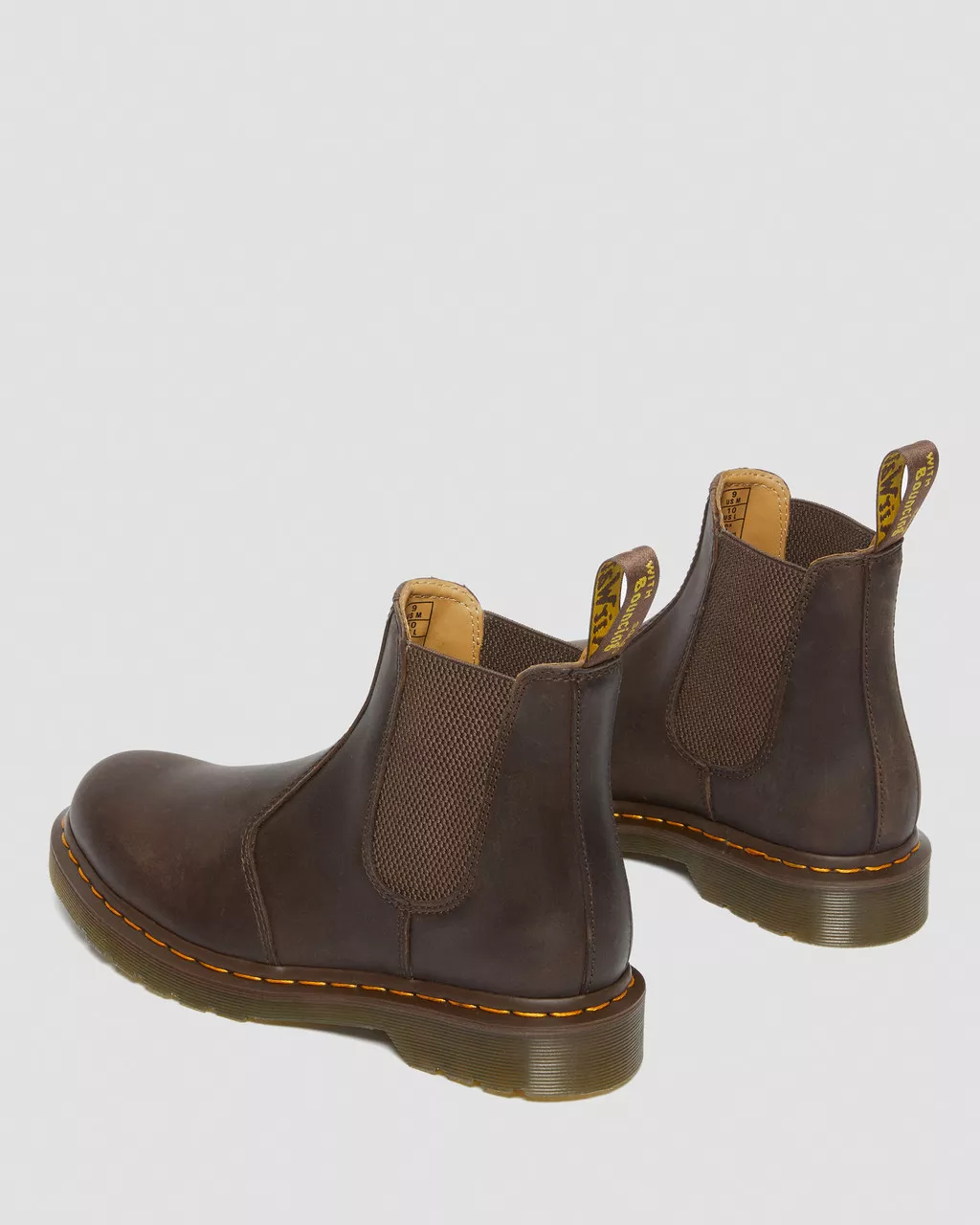 2976 Yellow Stitch Crazy Horse Leather Chelsea Boots