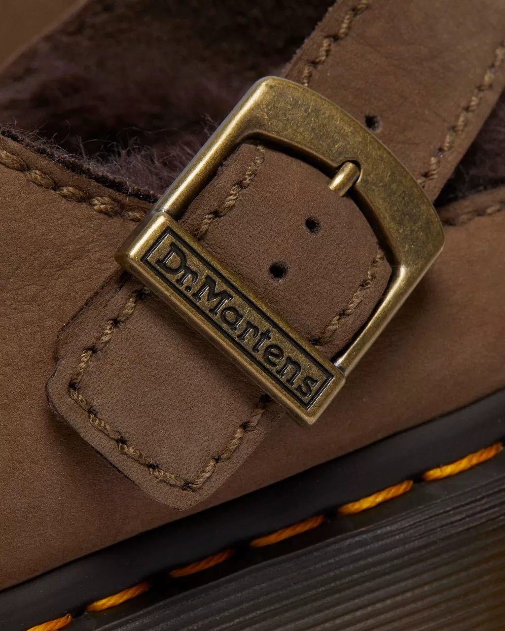 DR MARTENS Laketen Faux Fur Lined Platform Mules