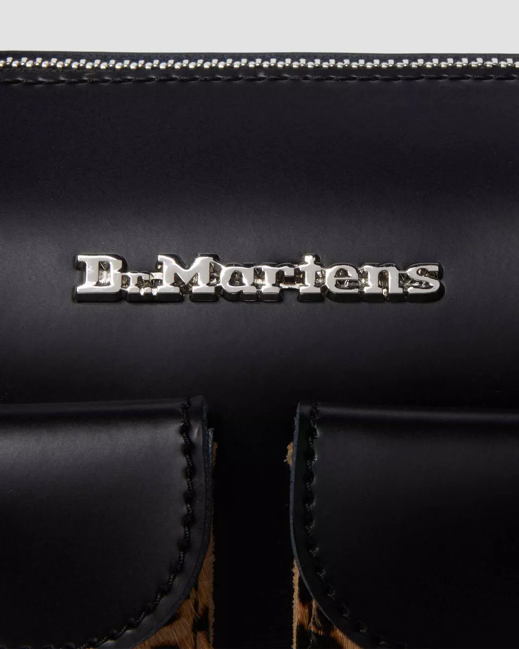 DR MARTENS Leopard Print Hair-On Top Handle Bag