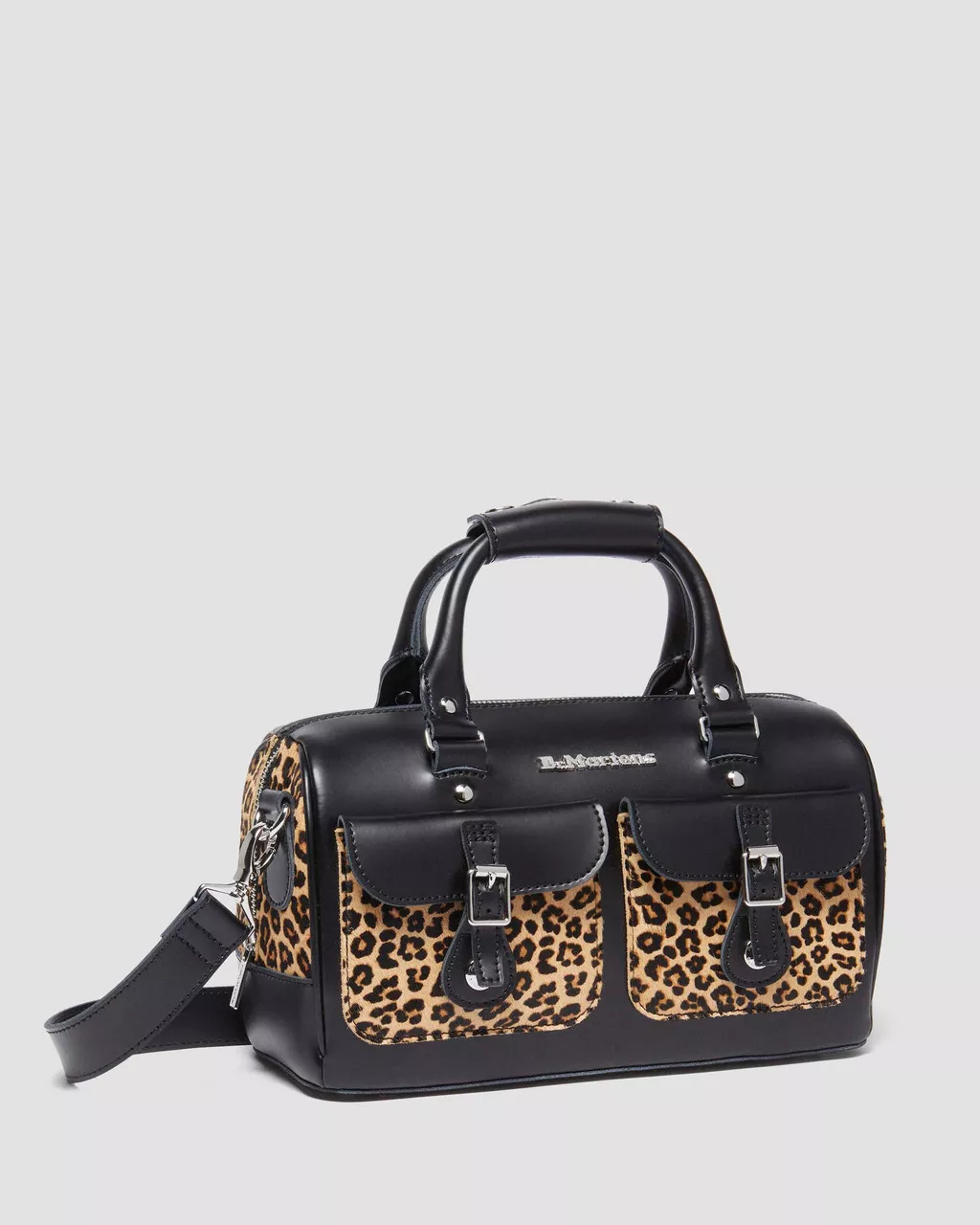 DR MARTENS Leopard Print Hair-On Top Handle Bag