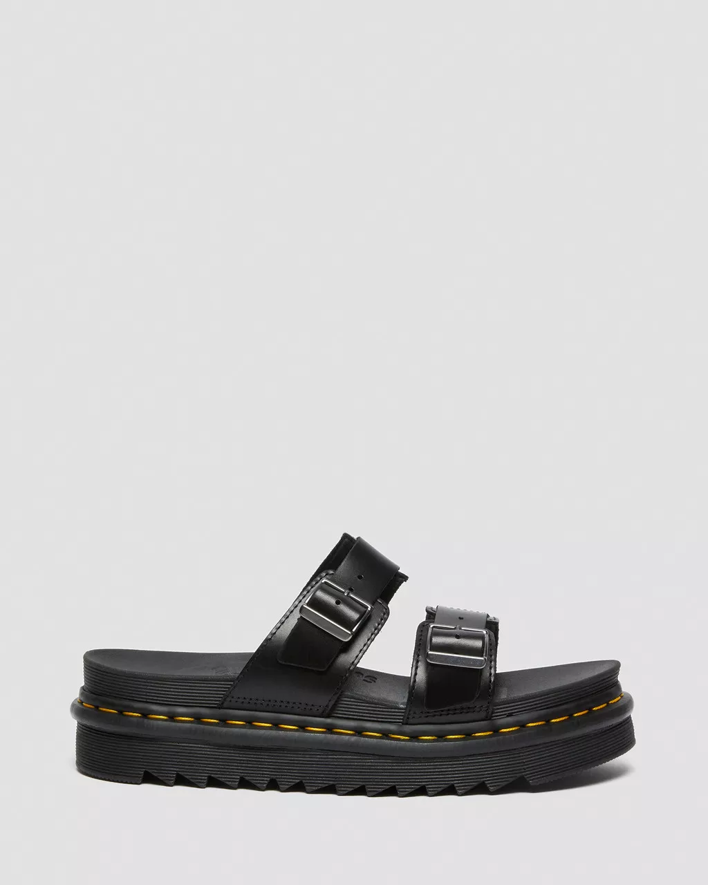 Myles Brando Leather Buckle Slide Sandals