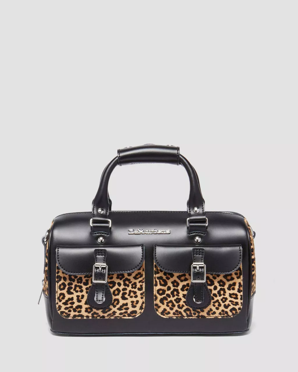 DR MARTENS Leopard Print Hair-On Top Handle Bag