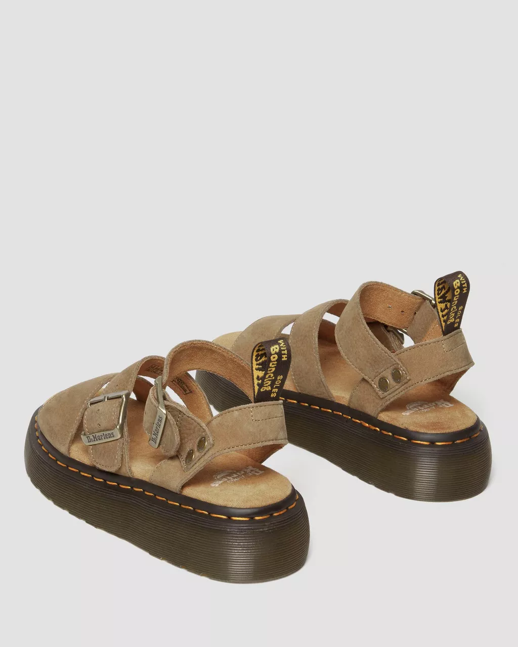 Gryphon Tumbled Nubuck Leather Platform Sandals