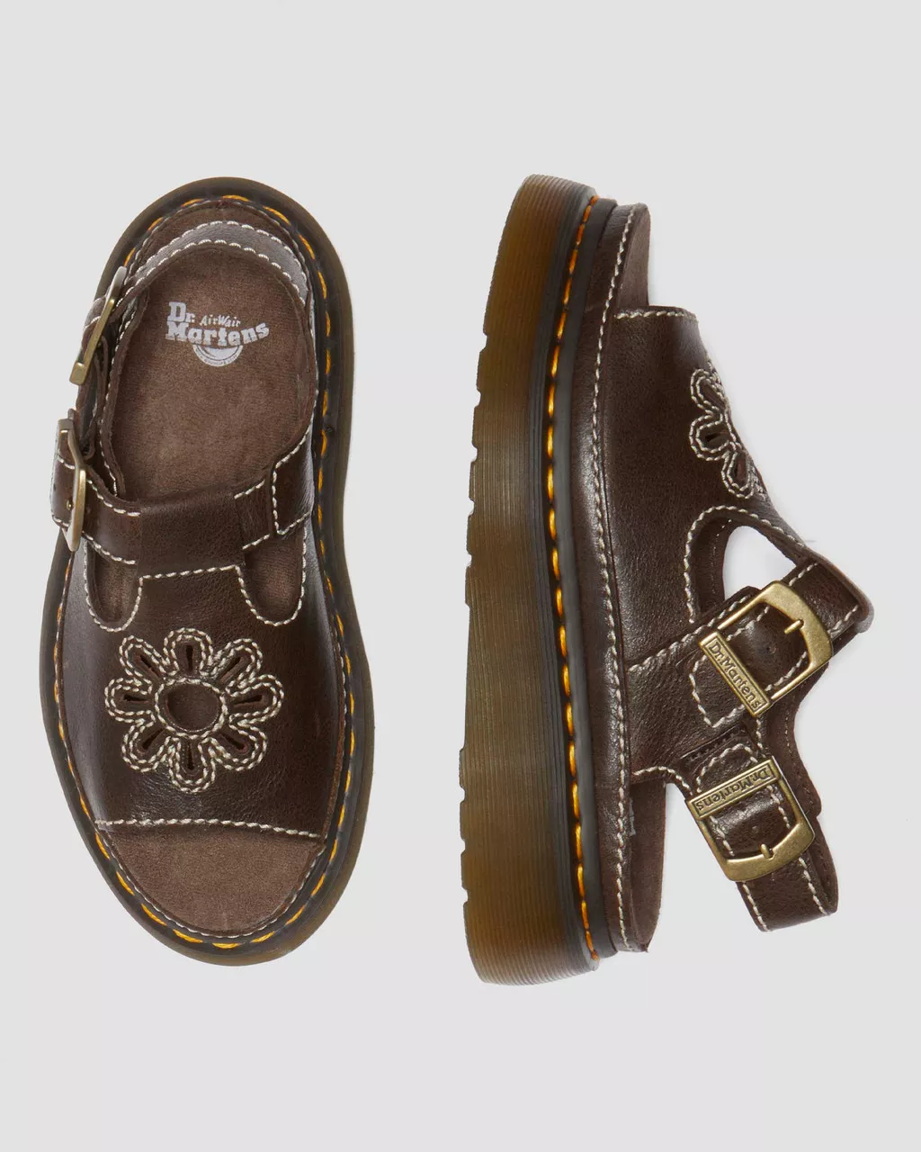 Dunnet Flower Full Grain Leather Sandals