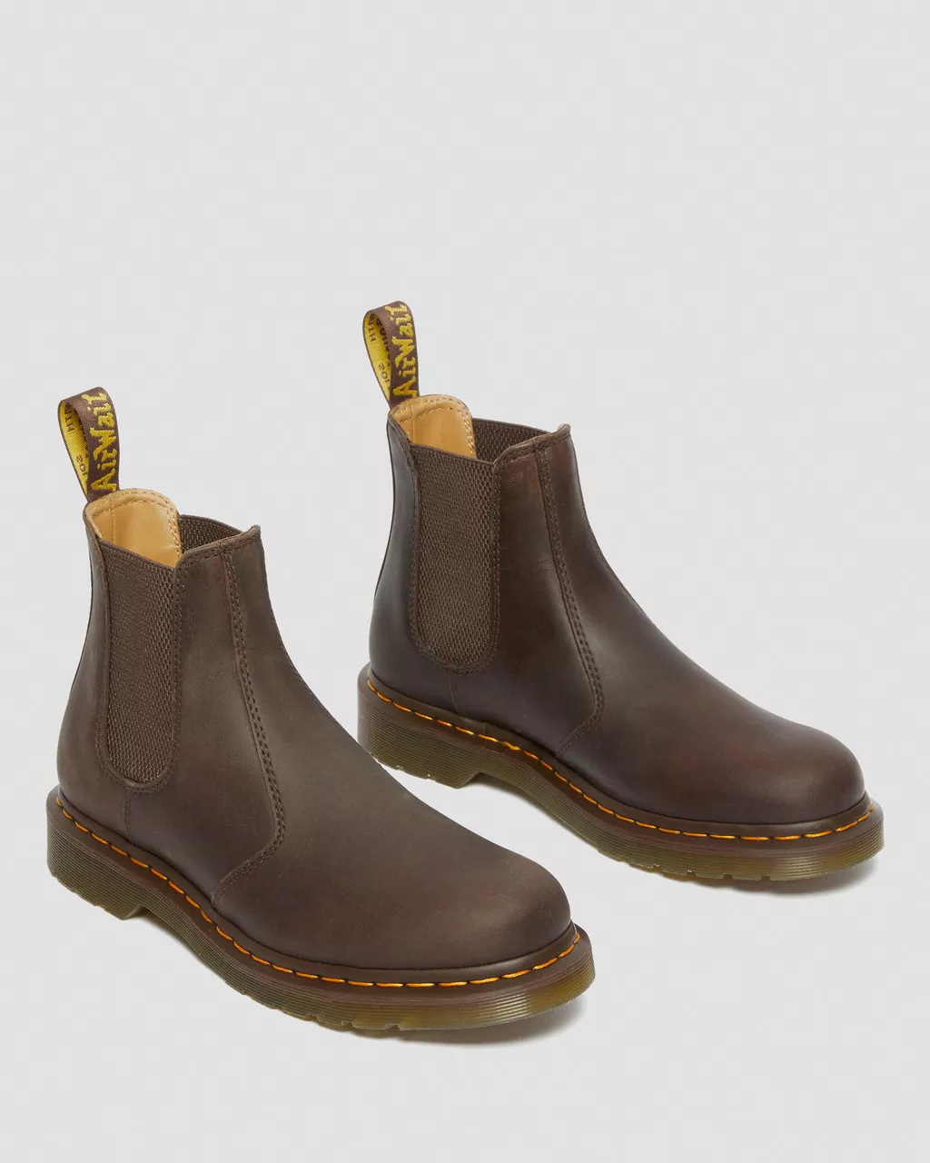 2976 Yellow Stitch Crazy Horse Leather Chelsea Boots