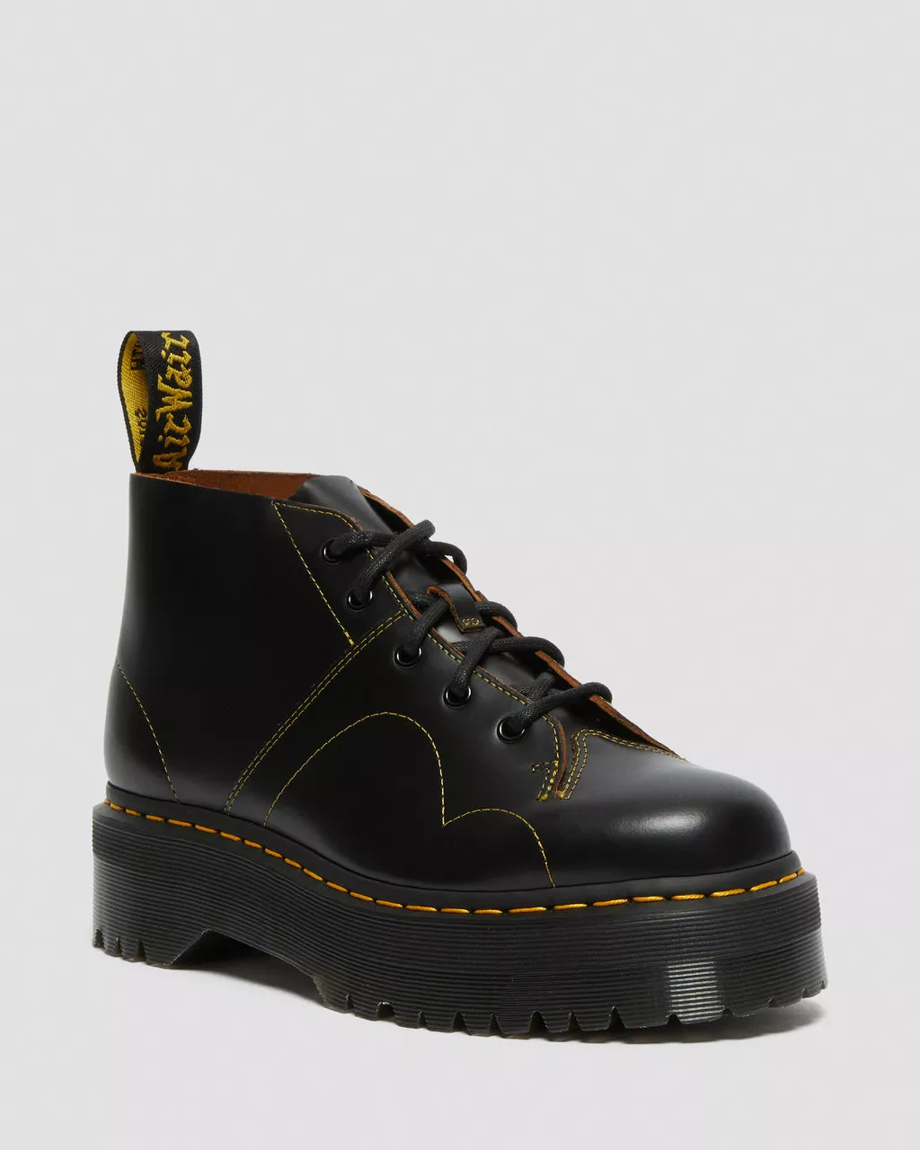 Church Quad Leather Platform Monkey Boots