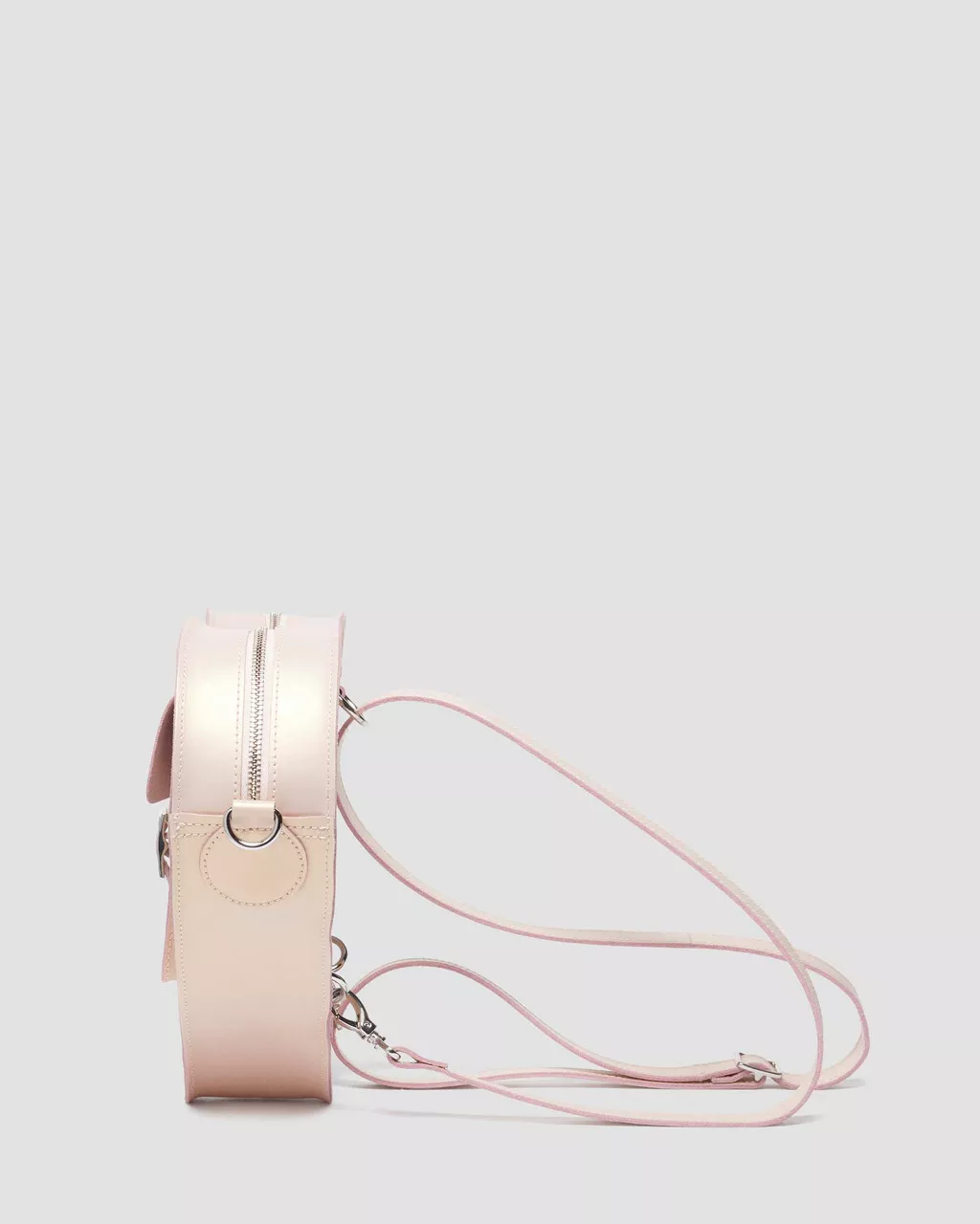 DR MARTENS Metallic Shift Leather Heart Shaped Bag