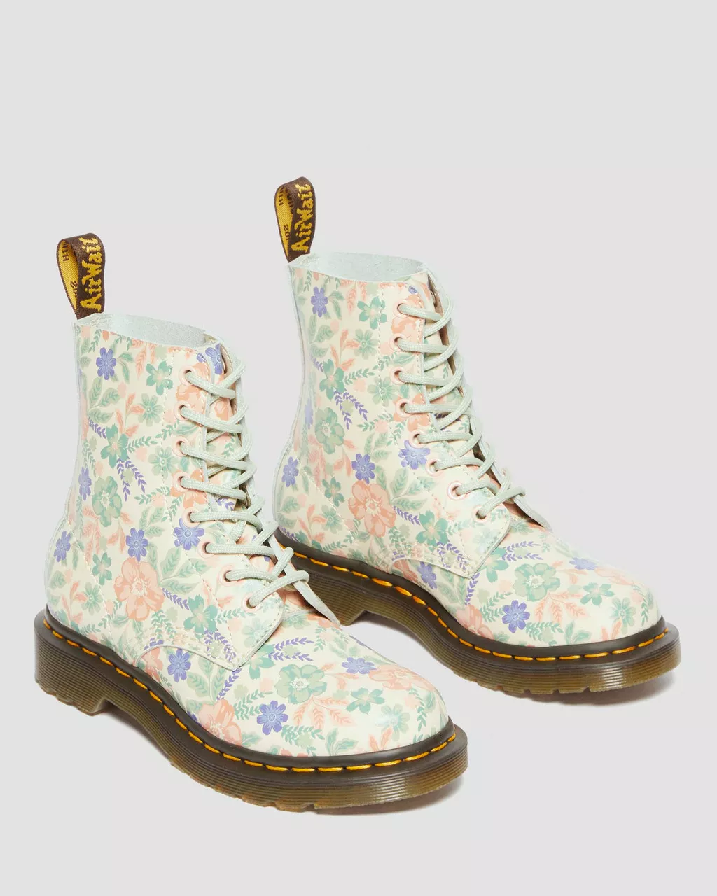 DR MARTENS 1460 Pascal Floral Reclaimed Leather Boots