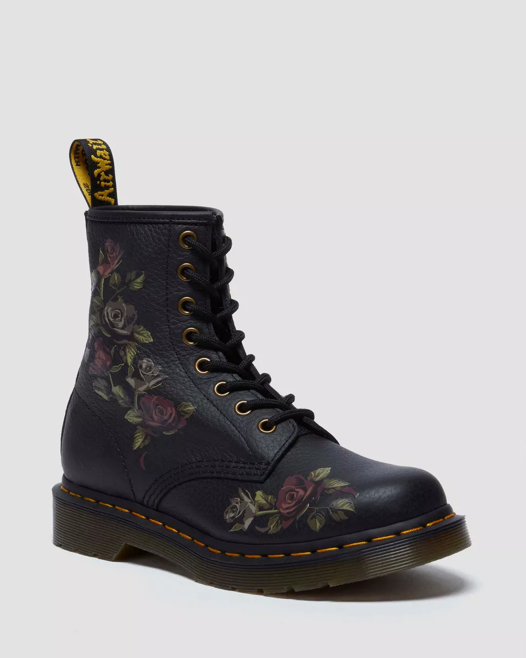 DR MARTENS 1460 Decayed Roses Leather Boots