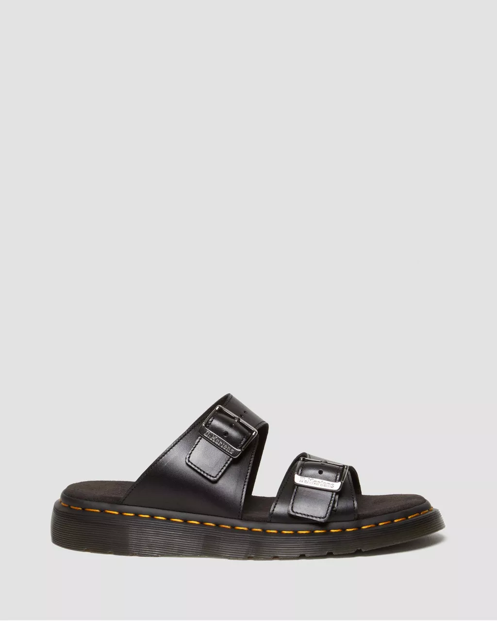 Josef Leather Buckle Slide Sandals