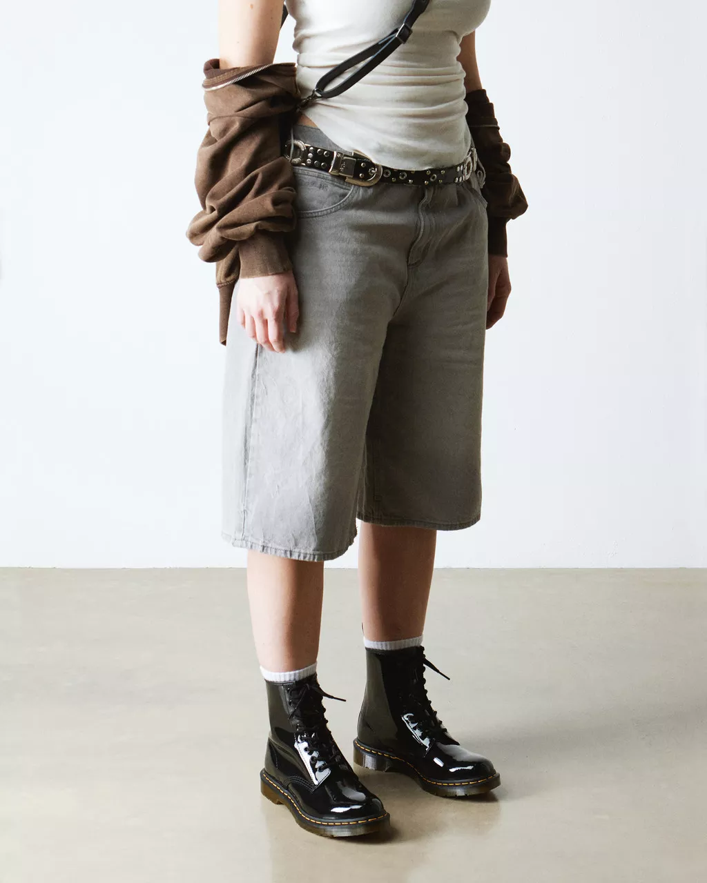 DR MARTENS 1460 Patent Leather Lace Up Boots